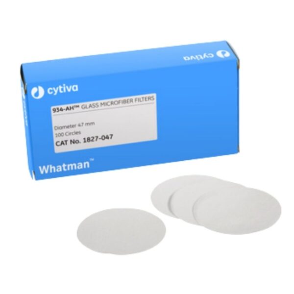 1827-047 – Whatman™ Grade 934-AH Bağlayıcısız Cam Mikrofiber Filtre, TSS Analizi İçin, 47 mm Daire (100'lü Paket)