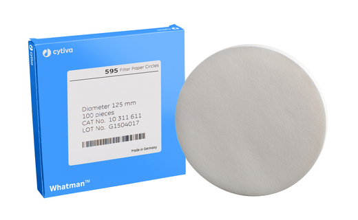 10311611 - Whatman™ Grade 595 Kalitatif Filtre Kağıdı, Standart, Dairesel, 125 mm (100 Adet/Paket)