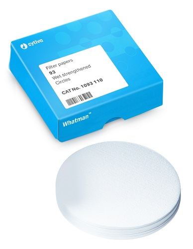 1093-126 - Whatman™ Grade 93 Islak Dayanımlı Kalitatif Filtre Kağıdı, Dairesel , 125 mm (1250 Adet/Paket)