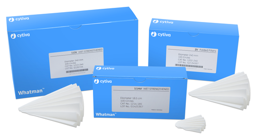 1214-125 - Whatman™ Grade 114V Kalitatif Filtre Kağıdı, Önceden Katlanmış, Islak Dayanımlı, 125 mm Dairesel (100 Adet/Paket)